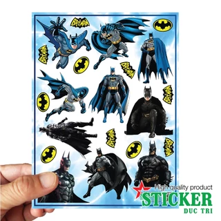 🔥🔥Sticker Miếng Dán Siêu Anh Hùng  BATMAN, CAPTAIN, CAPTAIN MARVEL, HULK, IRONMAN, SPIDEMAN, THOR. Decal nhựa chống nước