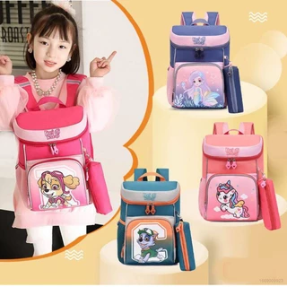 Ba Lô Đi Học Siêu Nhẹ Họa Tiết Hoạt Hình Paw Patrol / Khủng Long / Kỳ Lân Dễ Thương Cho Bé