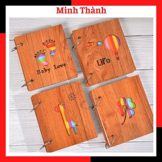 Album đựng ảnh 6x9 đựng được 100 ảnh bìa gỗ 3D tại Tiệm ảnh Minh Thành