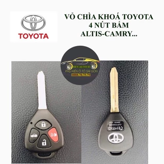 Vỏ chìa khoá ô tô Toyota 4 nút- Camry,Altis,Fortuner Quà tặng