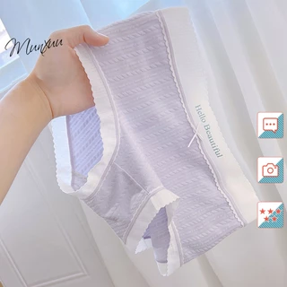 Quần lót nữ vải cotton cao cấp co dãn 4 chiều, viền bèo phối nơ co dãn kháng khuẩn - MUNXUU QC136