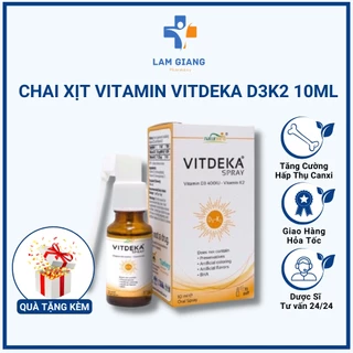 Chai xịt vitamin Vitdeka D3 K2 10ml giúp phát triển chiều cao cho bé - Lam Giang Pharmacy