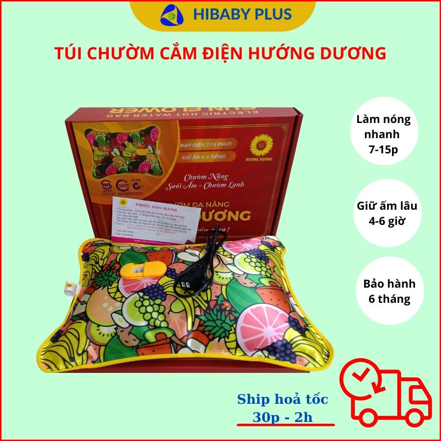 Túi chườm nóng lạnh đa năng Hướng Dương các size mini - vừa - lớn. Cắm điện sưởi ấm, chườm lạnh giảm đau bụng kinh cho n