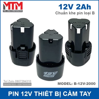 Pin máy khoan thiết bị cầm tay 12V 2000mah - khe pin loại B