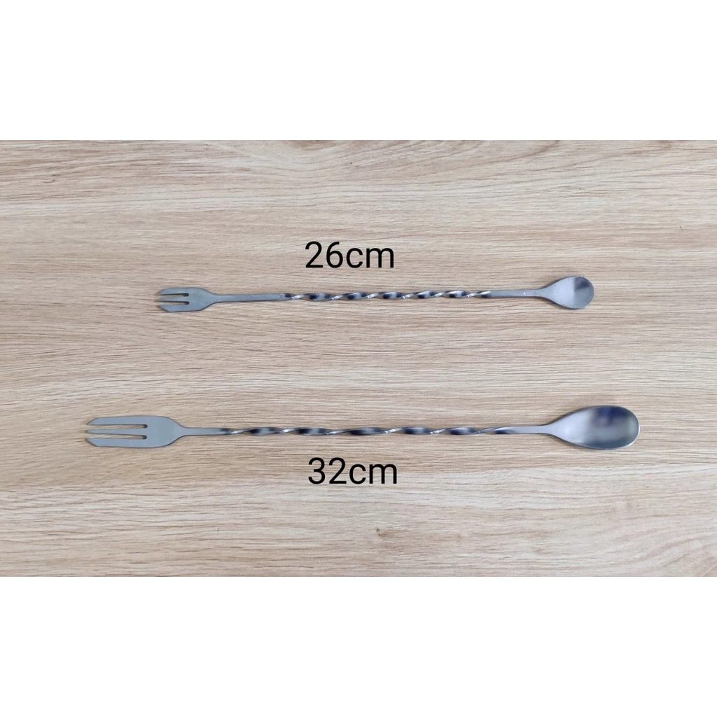 Thìa pha chế bar spoon 26cm hoặc 32cm inox