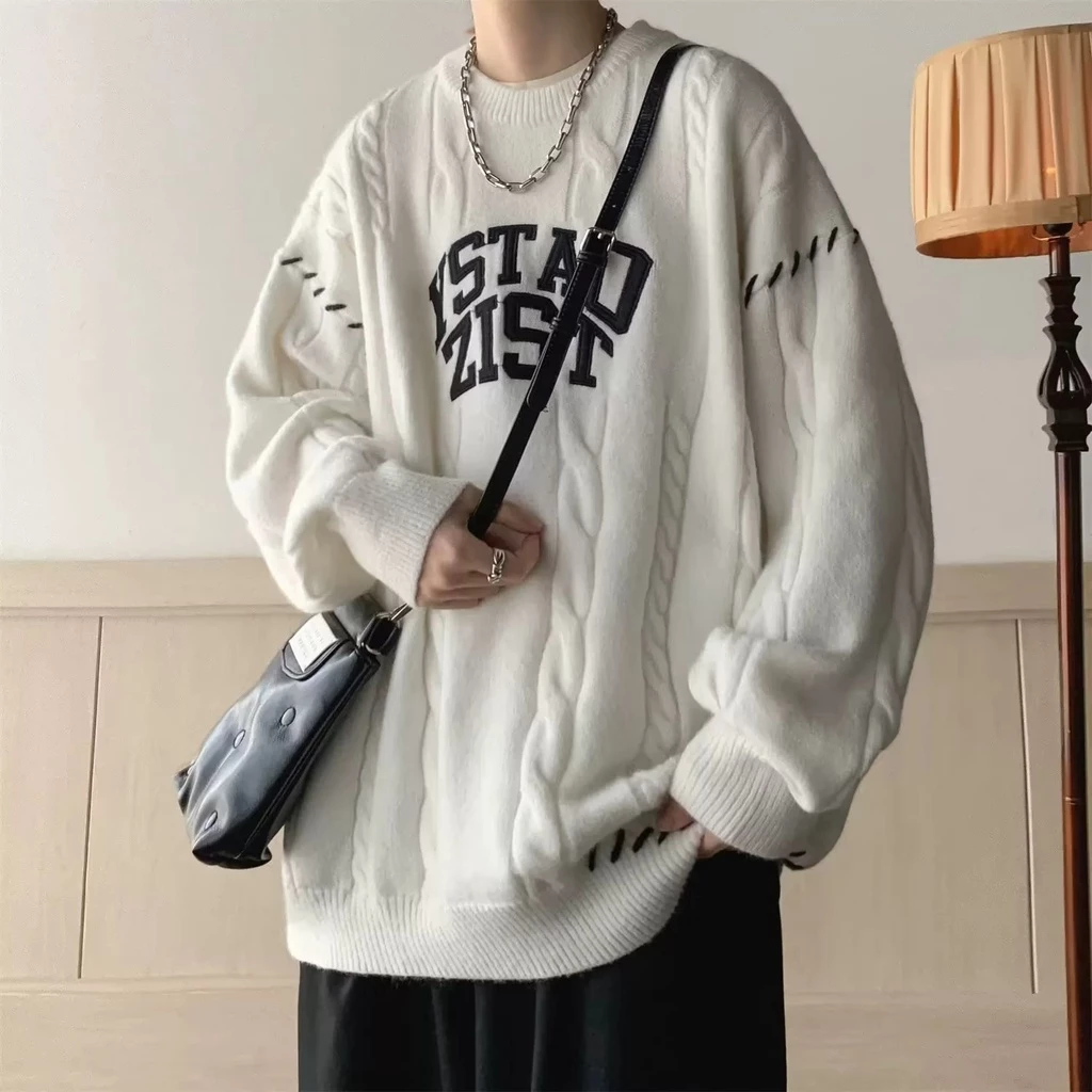 Áo Sweater Nam  Dáng Rộng Thời Trang Hàn Quốc Đơn Giản Dành Cho Nam áo len đẹp áo len nữ form rộng áo len nam hàn quốc áo sweater unisex