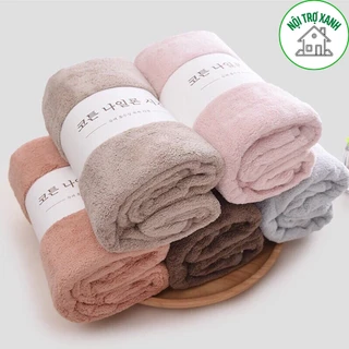 khăn lau mặt sợi cotton siêu mềm, khăn mặt Hàn Quốc màu trơn