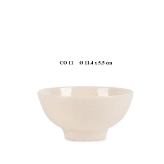 Chén cơm nhựa Melamine vân đá trắng CO11