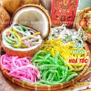 Mứt Dừa Non Thanh Điệp Dạng Sợi Đũa Mix Vị - Lon 450Gr