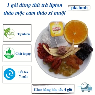 1 gói dùng thử trà lipton thảo mộc cam thảo xí muội