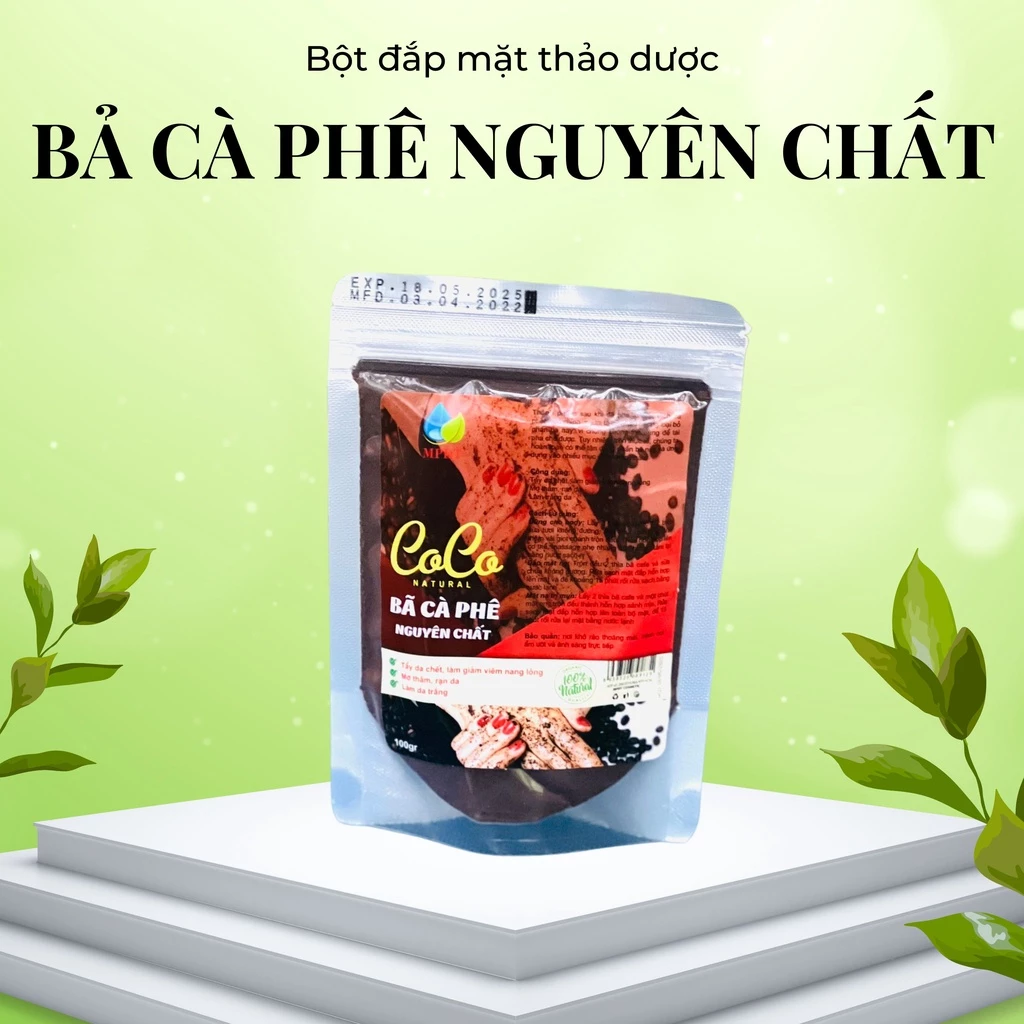 Bã cafe tách dầu đắp mặt tắm trắng giúp tẩy da chết siêu mịn bã cà phê làm trắng da nguyên chất