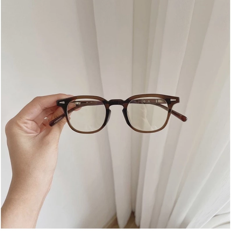 Kính giả cận, Gọng kính cận vuông nam nữ nhựa Acetate cao cấp viền dày dặn 7156 phù hợp mặt nhỏ, vừa Jolie eyewear