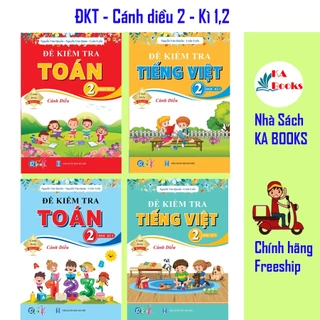 Sách - Combo Đề Kiểm Tra Toán - Tiếng Việt Lớp 2 - cả năm - Cánh Diều (4 cuốn)