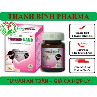 VIÊN UỐNG BỔ BÀ BẦU PRACARE-NANO - BỔ SUNG VITAMIN VÀ KHOÁNG CHẤT TỔNG HỢP CHO PHỤ NỮ TRƯỚC TRONG VÀ SAU KHI SINH-TPCN