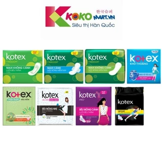 Băng vệ sinh Kotex các loại (hằng ngày, ban đêm, khô thoáng, maxcool)