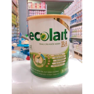 Ecolait BA từ 1-10 tuổi lon 900g dinh dưỡng toàn diện cho bé biếng ăn, suy dinh dưỡng tặng 1 hũ yến cinest 25%