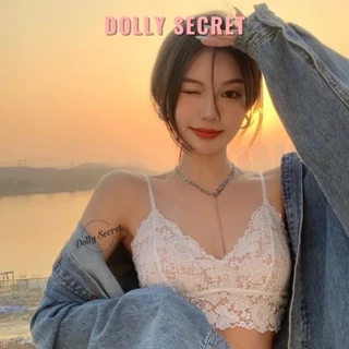 Áo Bra ren nữ hai dây sexy dáng croptop có đệm mút nâng ngực gợi cảm DOLLY SECRET A16