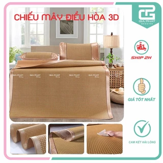 Chiếu mây điều hòa 3D cao cấp, chiếu điều hòa gấp gọn tiện lợi chất liệu sợi mây tổng hợp thoáng mát mềm mại.