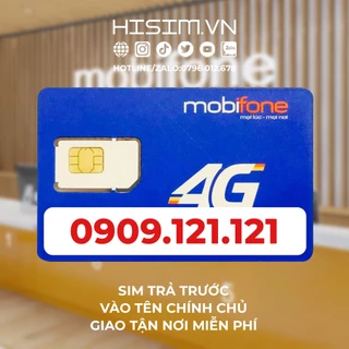 Sim TAXI Mobifone, đầu số cổ 0909.121.121 sim trả trước vào tên chính chủ | HiSim.VN