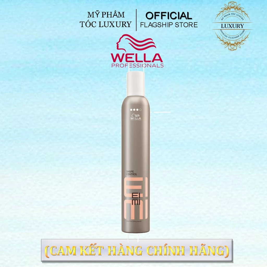 Bọt giữ sóng xoăn mềm mại wella shape control styling mousse 300ML