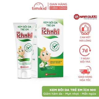 Kem bôi da trẻ em Ích Nhi 20g giúp giảm mẩn ngứa, sưng đỏ, dùng cho trẻ từ sơ sinh bị hăm tã, mụn nhọt, rôm sẩy