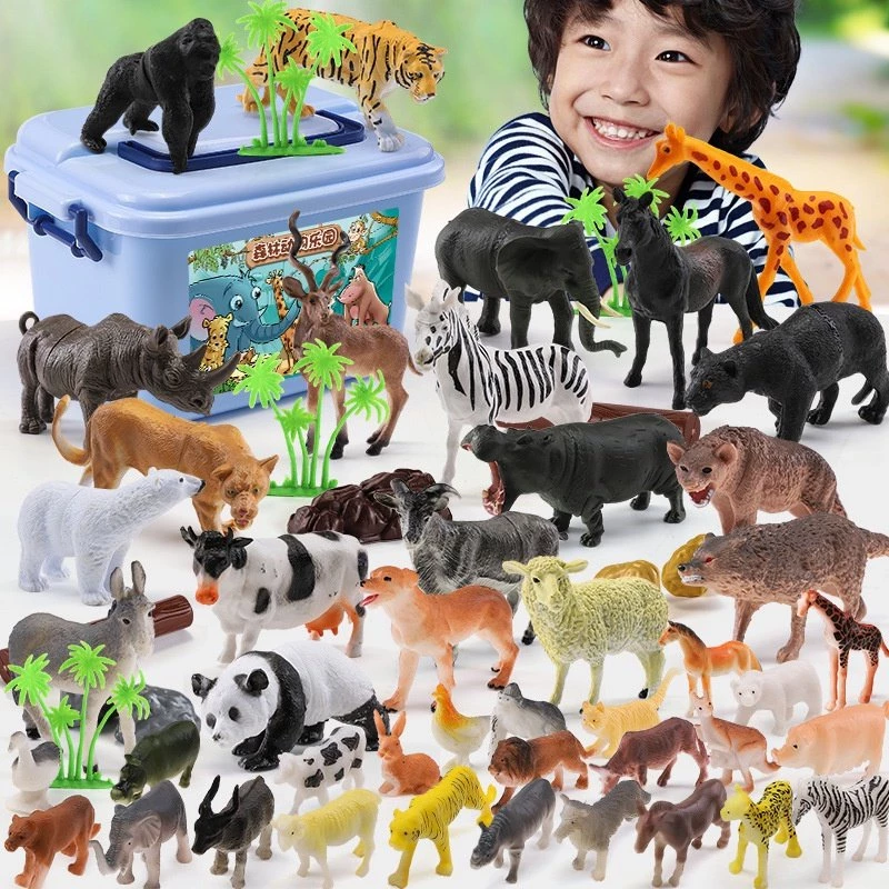 Đồ chơi mô hình động vật, bộ thú 58 chi tiết, mô hình thú cho bé, giúp bé học tập và khám phá thế giới. Mô hình