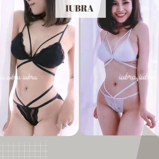 ♠️2 MÀU♠️ Bộ đồ lót ren thun. Dây chéo sexy, freesize, lọt khe, không gọng có mút.