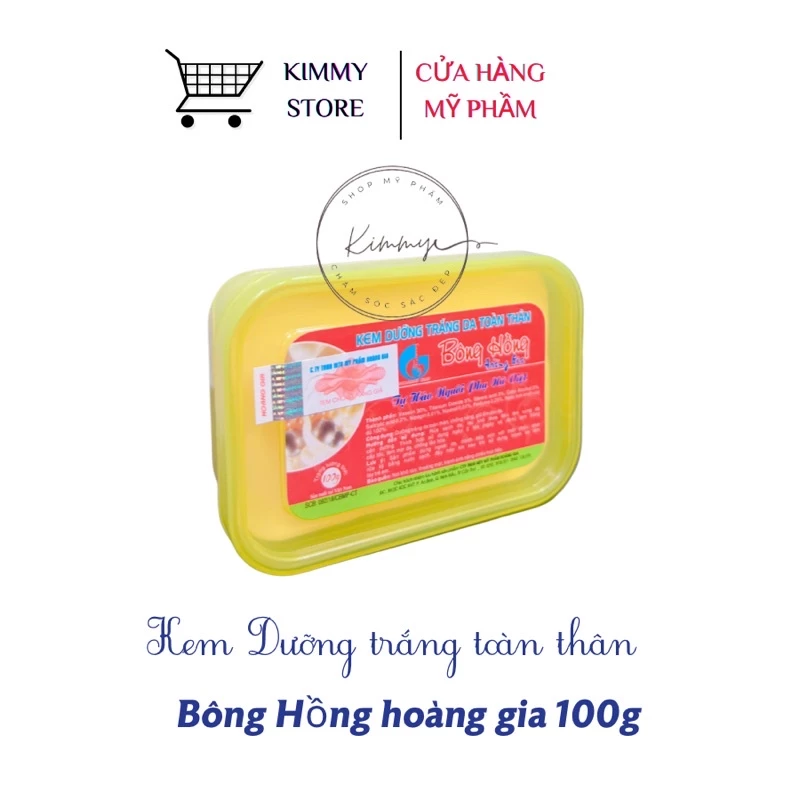 kem dưỡng trắng da toàn thân bông hồng hoàng gia hộp 100g