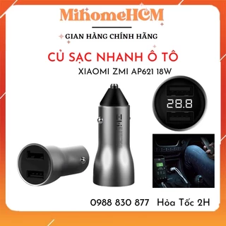 Củ Sạc Nhanh Ô Tô Xiaomi ZMI AP621 2 Cổng 18W có đèn hiển thị