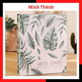 Album 13x18 có hộp bỏ vừa 200 ảnh mẫu lá xanh