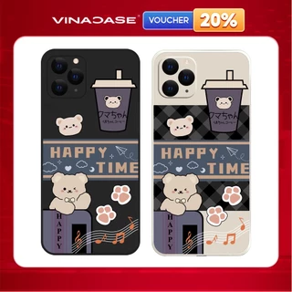 Ốp lưng Vina Case Iphone 6S/6 Plus/7G/8G/X/Xs/11/12/....dẻo cạnh vuông bảo vệ camera hình Happy Time