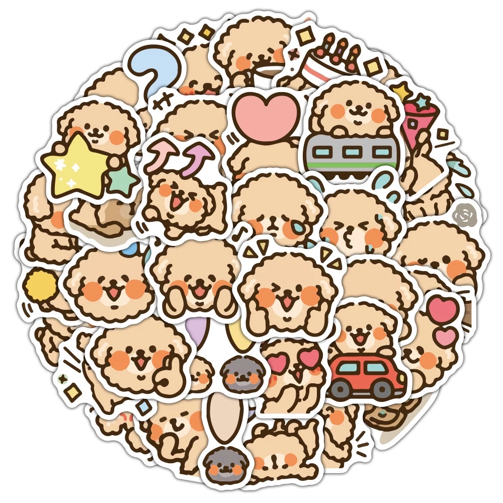 Hình dán Sticker 100 tấm cún chibi/pet/ cute chống nước dán laptop 106