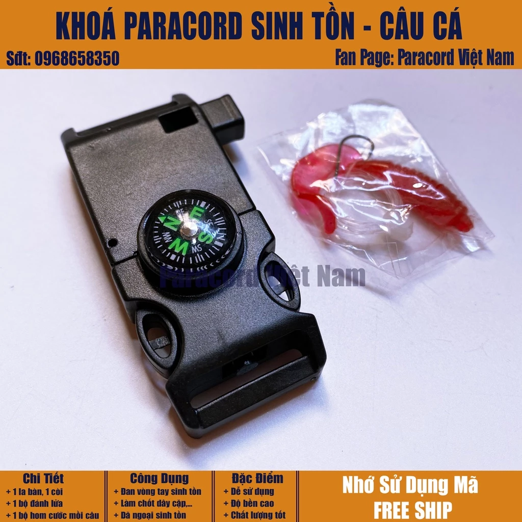 Khoá Paracord Câu Cá - Sinh Tồn