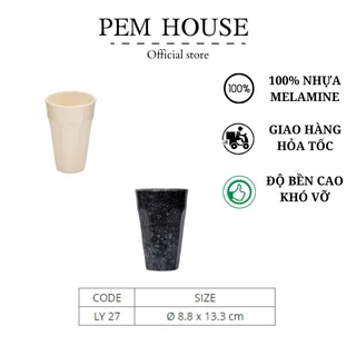 Ly Nhựa Vân Đá Kiểu Kem Nhựa Melamine Cao Cấp