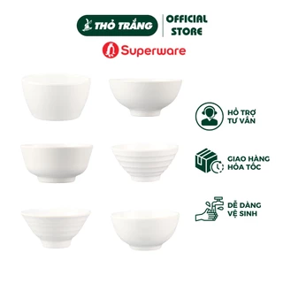 Chén cơm trắng nhựa Melamine Srithai Superware Thái Lan cao cấp