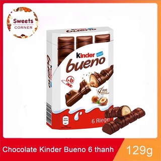 Bánh Chocolate nhân Hạt dẻ Kinder Bueno 129g (6 thanh)