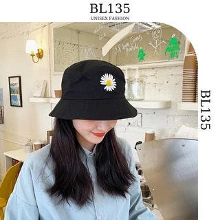 Nón tai bèo nam nữ thiết kế 1 lớp thêu, mũ bucket thời trang Hàn Quốc unisex ulzzang - BL135