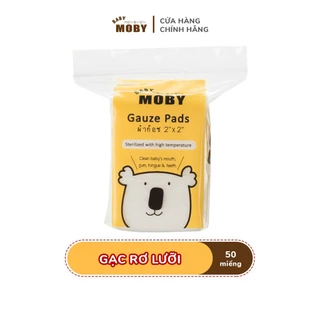 [CHÍNH HÃNG] Gạc rơ lưỡi vệ sinh răng miệng cho bé Moby Baby