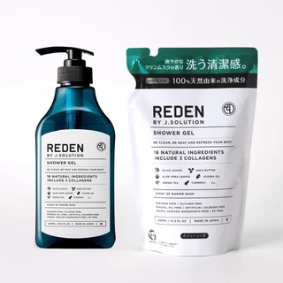 Combo Gel tắm + Refil túi gel tắm collagen cho nam với thành phần thiên nhiên cao cấp Nhật Bản REDEN by J.Solution