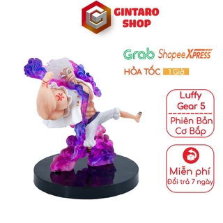 Mô hình Luffy Gear 5 nika thần mặt trời phiên bản cơ bắp 6 múi chi tiết sắc nét, Mô hình nhân vật Luffy Gear 5 cơ bắp