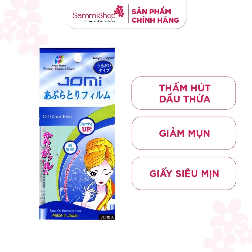 Giấy thấm dầu Jomi Face Oil Remover Film: 70 miếng