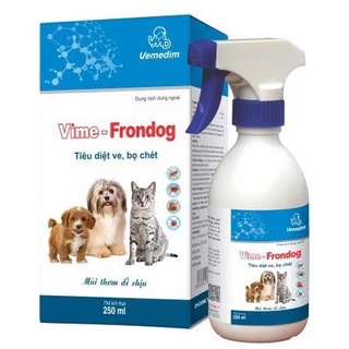 Thuốc xịt ve rận VIME - FRONDOG 250ml. Diệt trừ  ve, bọ chét ở chó mèo.