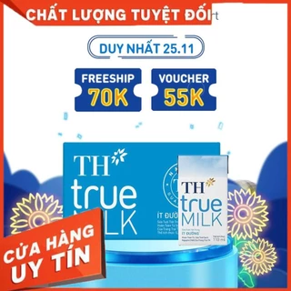 Thùng 48 hộp sữa tươi tiệt trùng ít đường TH True Milk 110ml (110ml x 48)