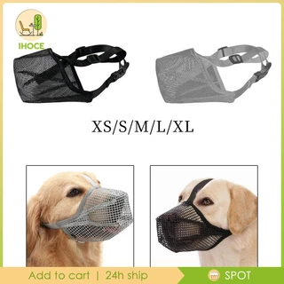 [Ihoce] Mõm cho chó, không nhai cắn với dây đeo có thể điều chỉnh Vỏ lưới mềm thoáng khí bảo vệ di động để huấn luyện hành vi