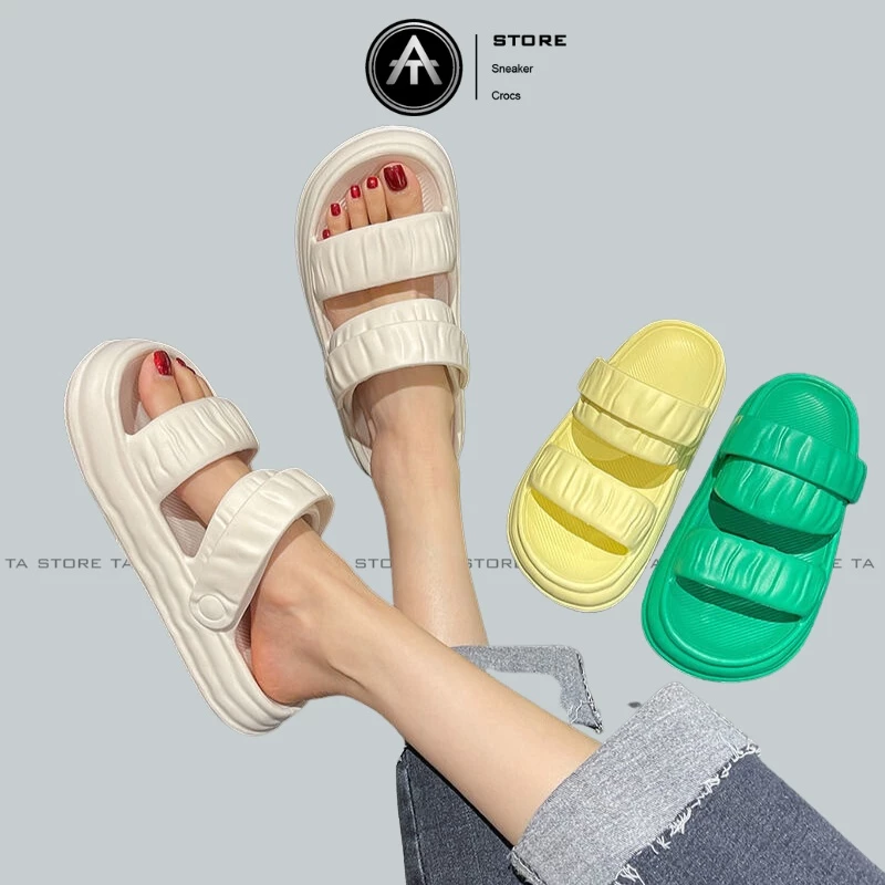 Dép Sandal nữ đế cao 4cm, dép quai hậu nữ đi học siêu kute. 2022