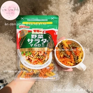 Nui xoắn rau củ Macaroni Nissin túi 150gr cho bé ăn dặm Nhật Bản siêu ngon