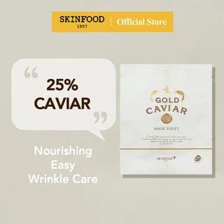 [SKINFOOD Official] Hộp mặt nạ miếng trứng cá muối và vàng Gold Caviar EX Sheet Mask 25g