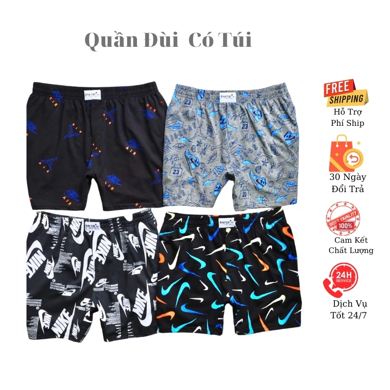 (Bigsize Nam) Quần Đùi Nam Có Túi Cotton Lưng Thun Bản To Co Giãn Tốt Thỏa Mái Vận Động Mạnh , Mặc Nhà, Đi Bơi