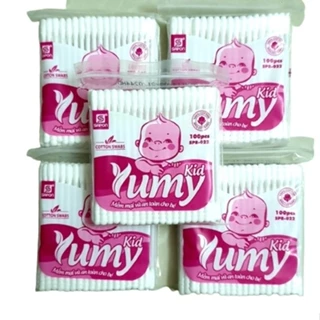 Bông tăm YUMY cho trẻ nhỏ - Sản xuất 100% cotton tự nhiên, cứng cáp,khử trùng sạch sẽ,thấm hút tốt vinhhome.store