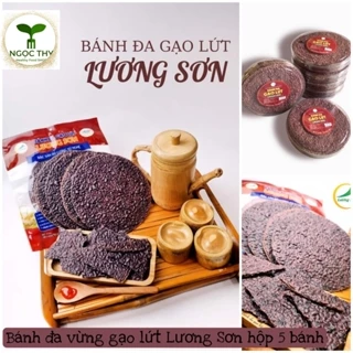 Bánh đa vừng gạo lứt (chín ăn liền) Lương Sơn 5 bánh 175gr